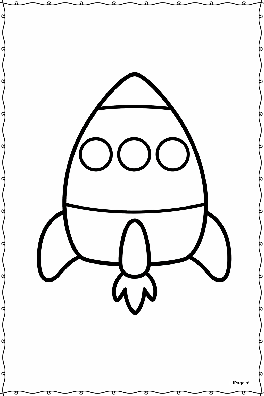 Nave Cohete con Fila de Ventanas