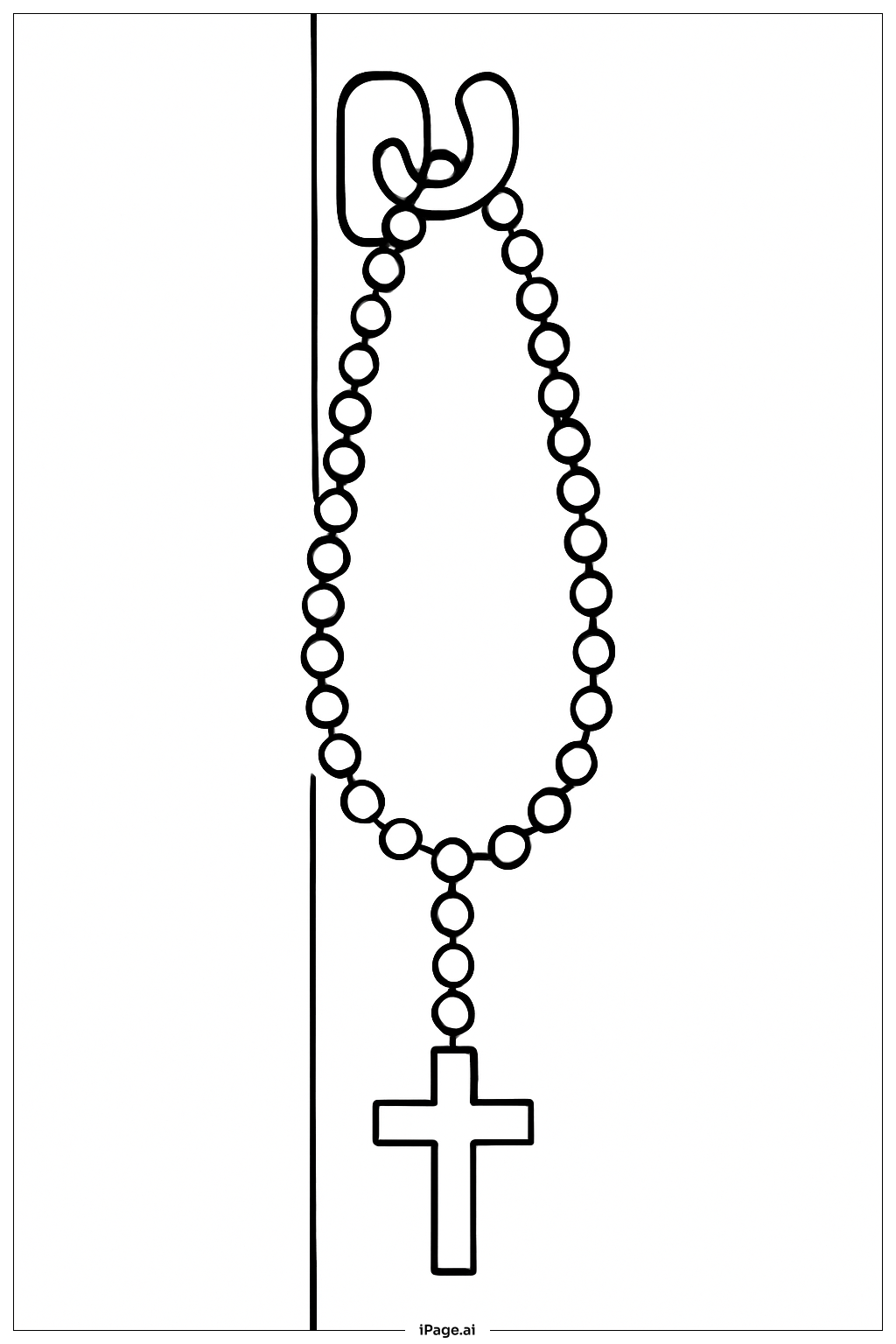  Rosary Hanging On Hook Coloring Page 