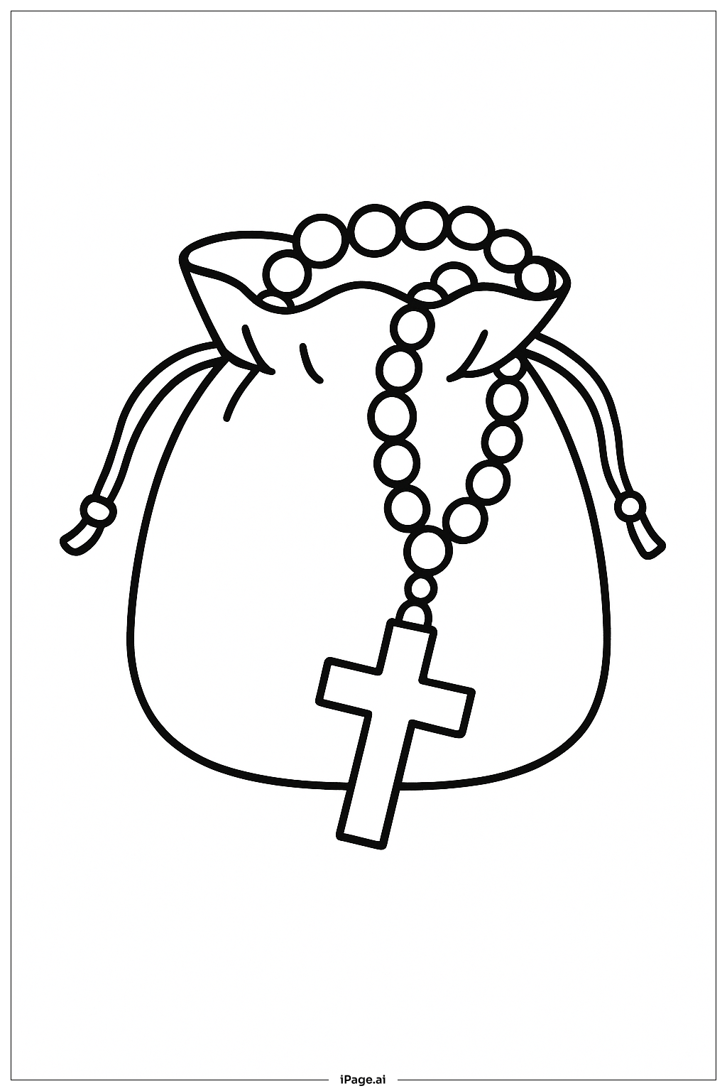  Rosary In Small Pouch Coloring Page 