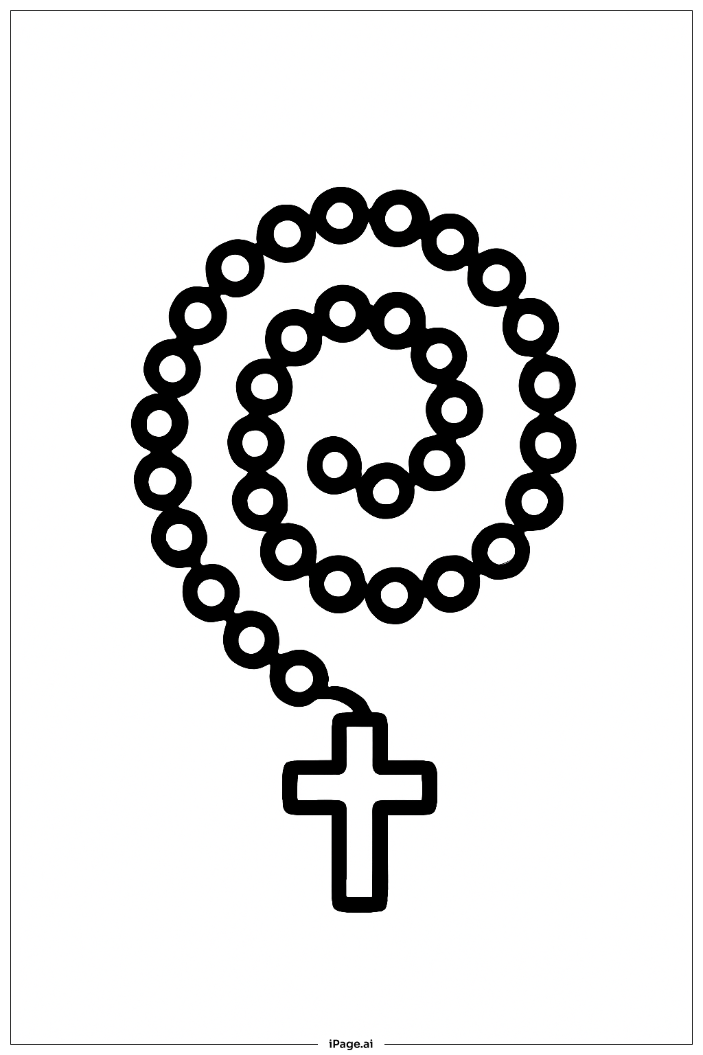  Rosary In Spiral Shape Coloring Page 