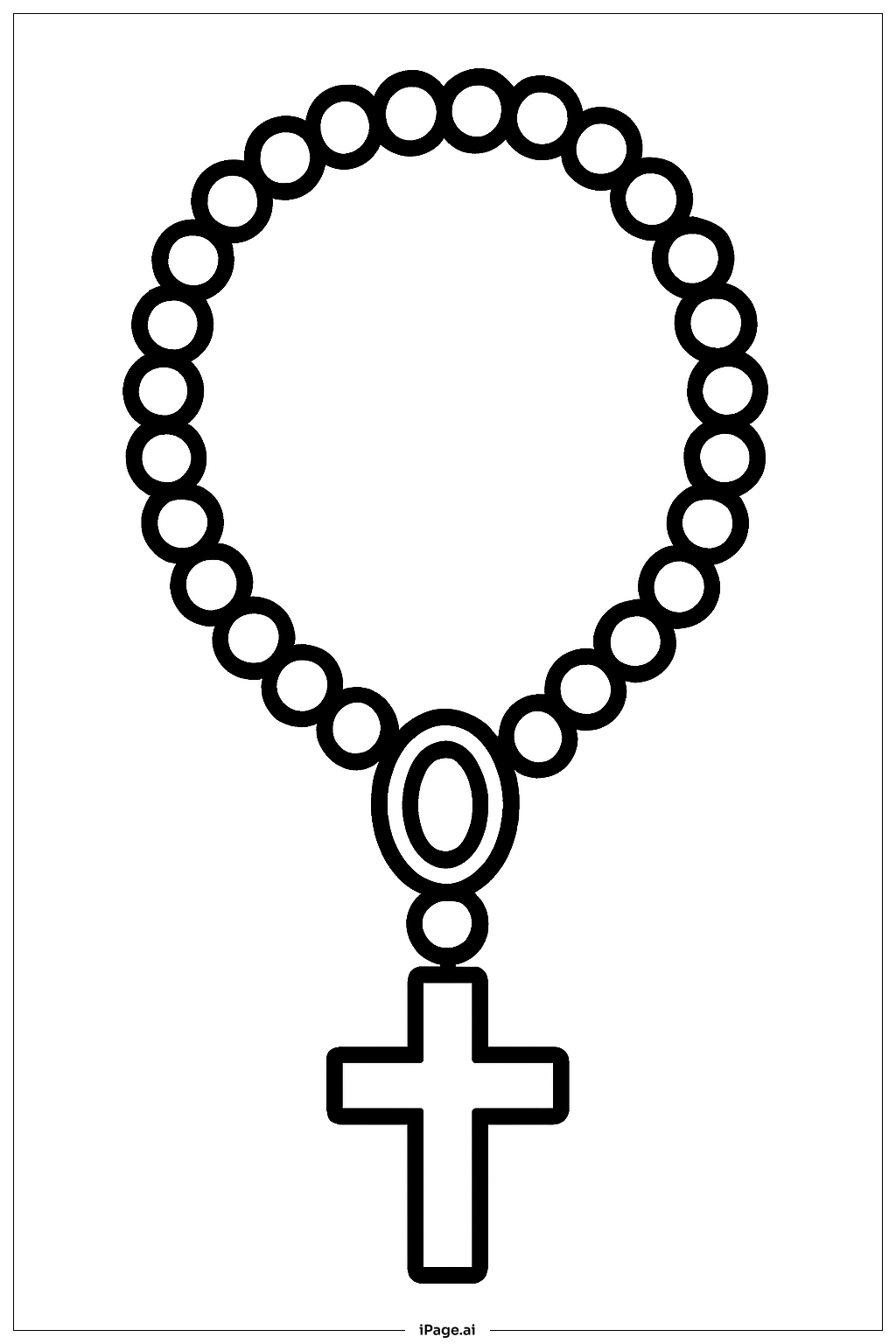  Rosary Loop With Centerpiece Coloring Page 
