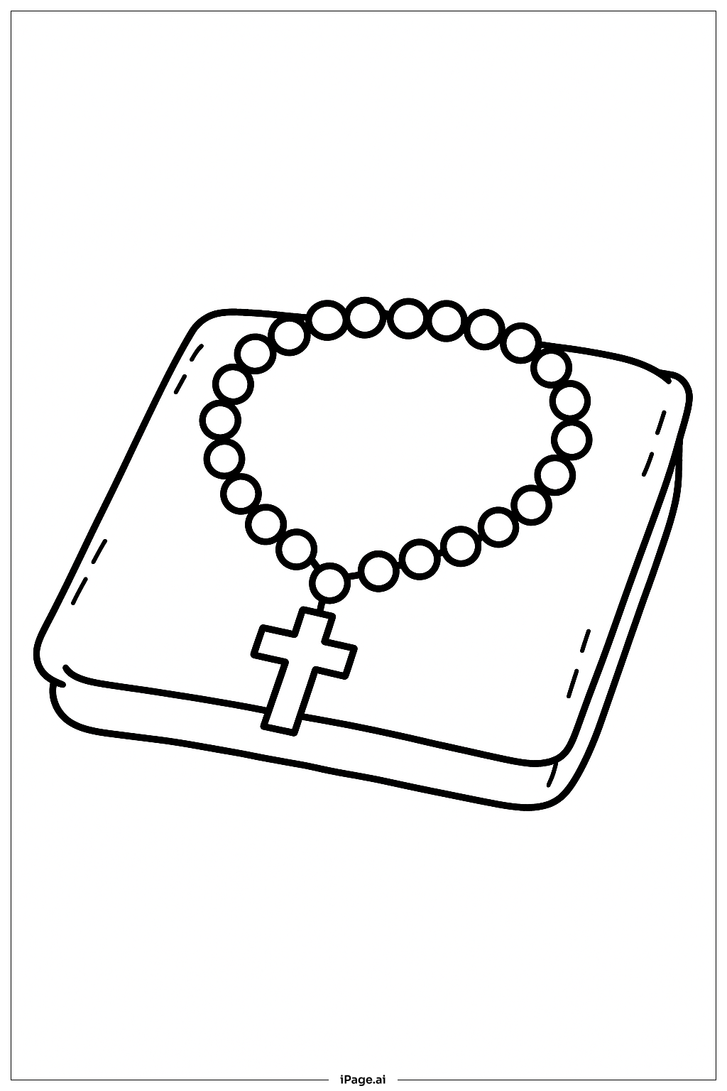  Rosary On Pillow Coloring Page 