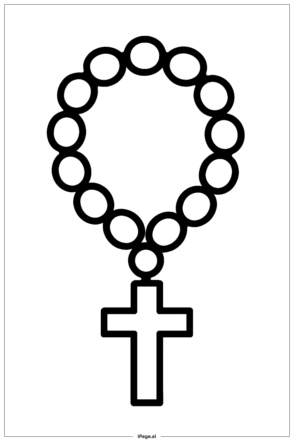  Rosary Outline For Kids Coloring Page 