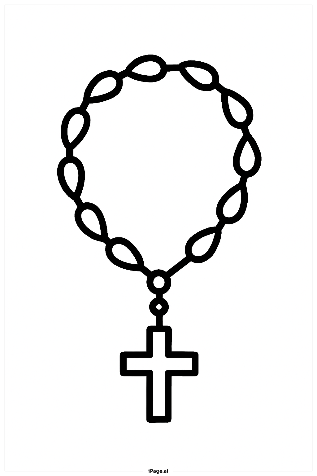  Rosary With Teardrop Beads Coloring Page 
