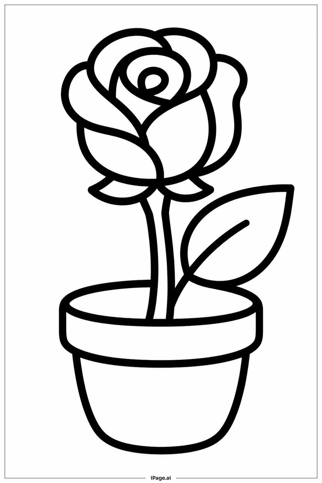 Rose Coloring Page