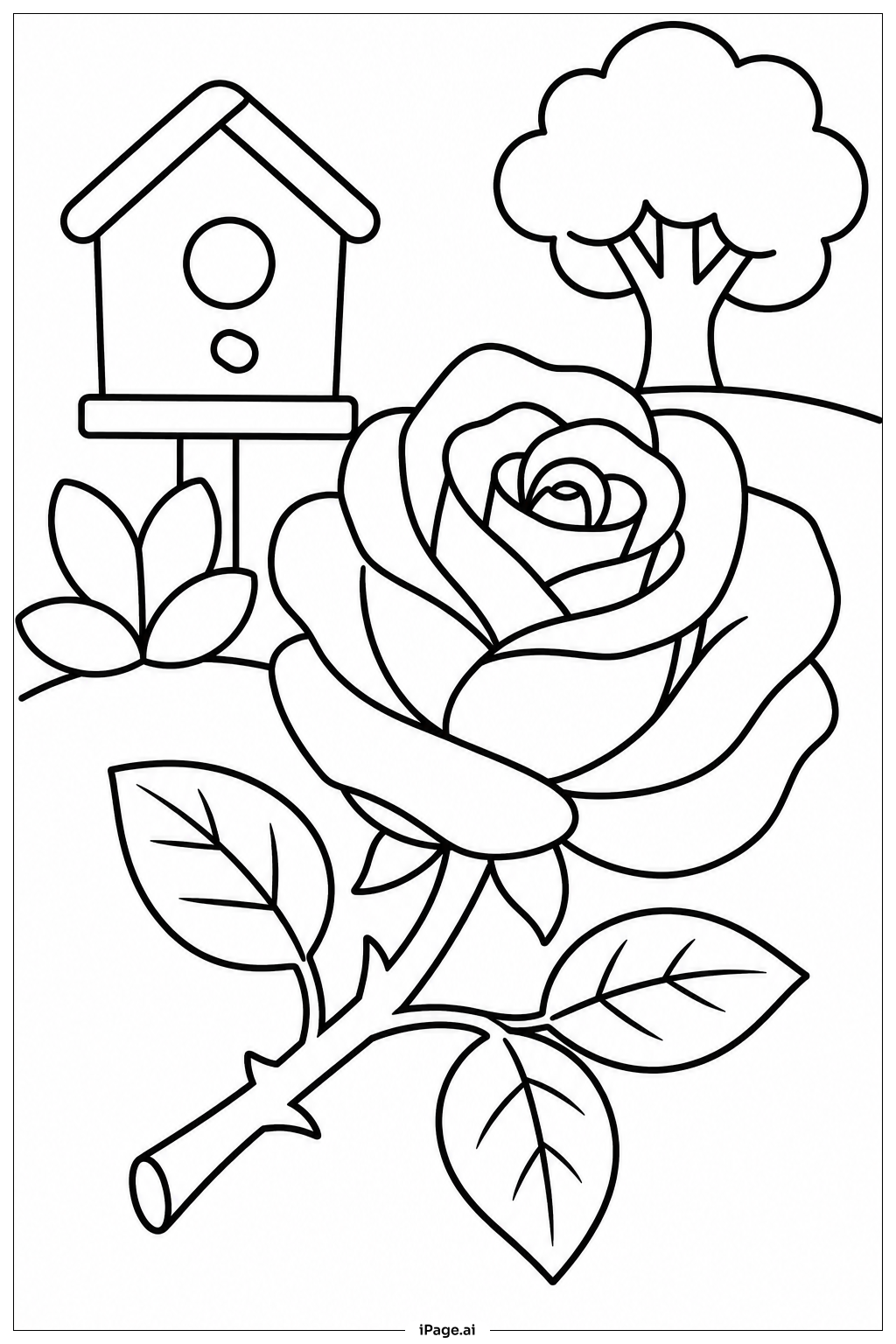 バラの塗り絵ページ