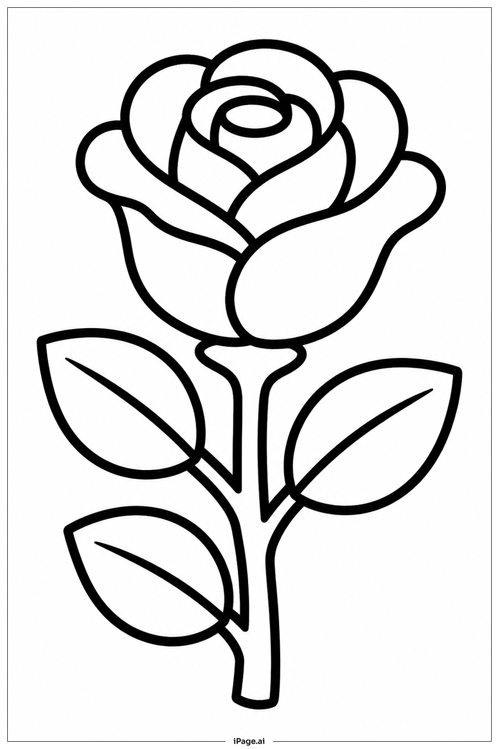 バラの塗り絵ページ