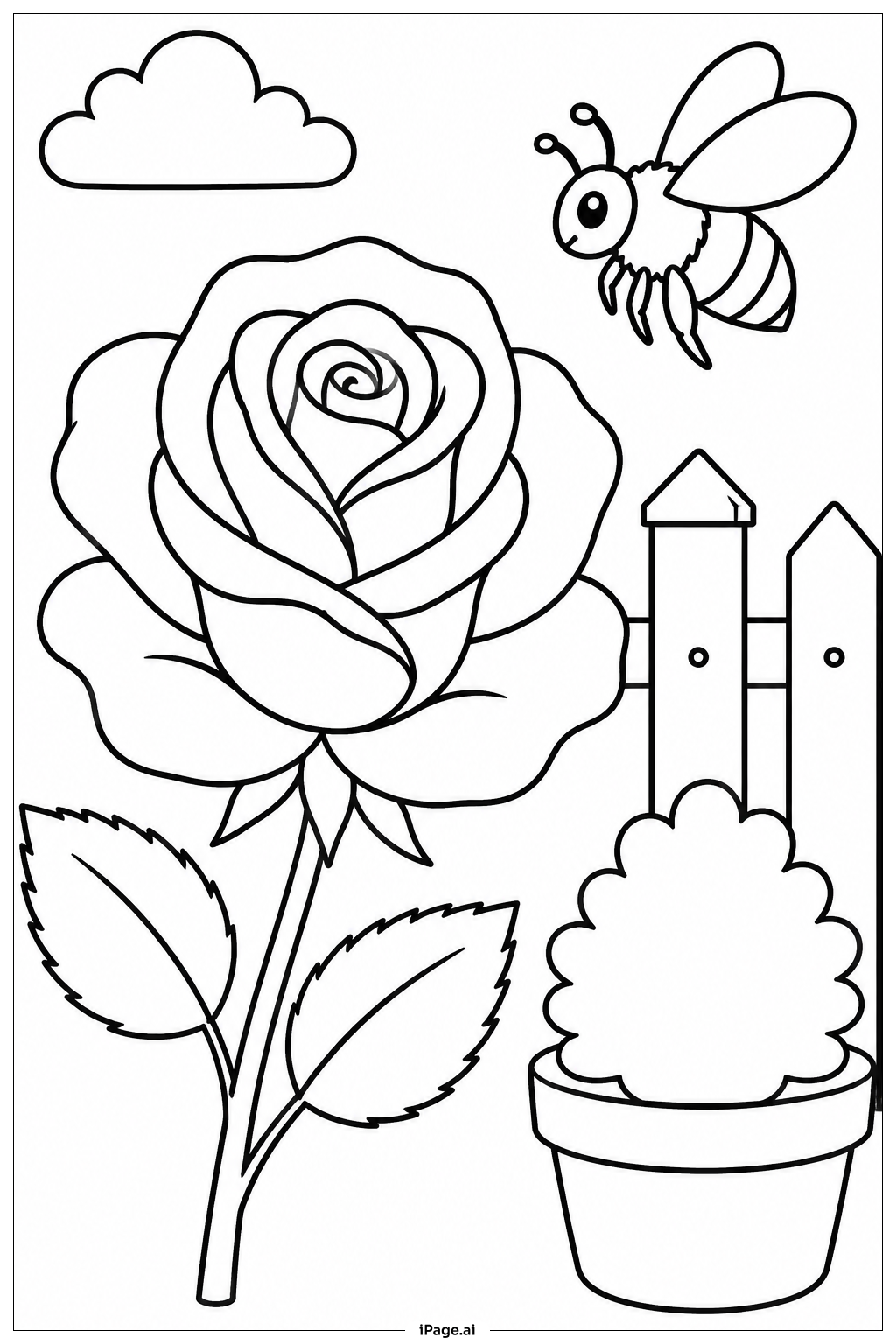 Rose Coloring Page