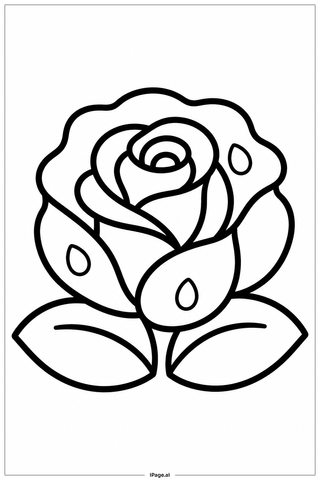 Página para colorear de Rosa