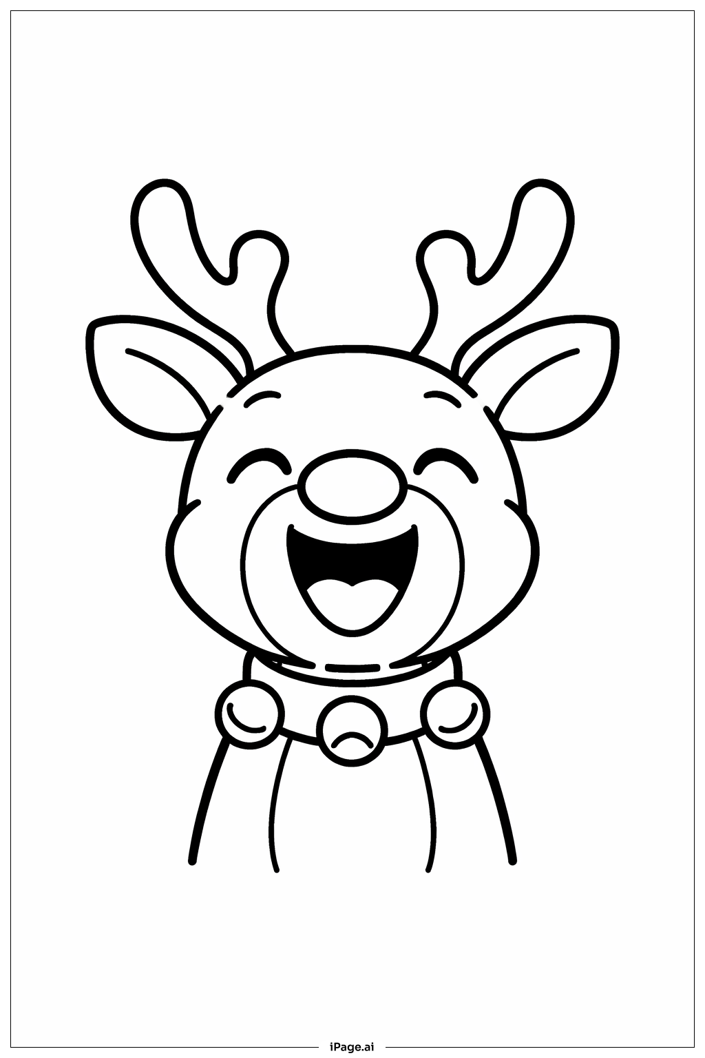  Page de coloriage Rudolph qui rit 