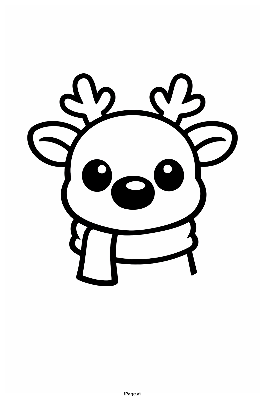  Page de coloriage Portrait de Rudolph 