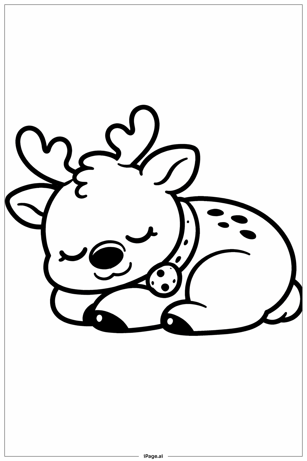  Page de coloriage Rudolph endormi 