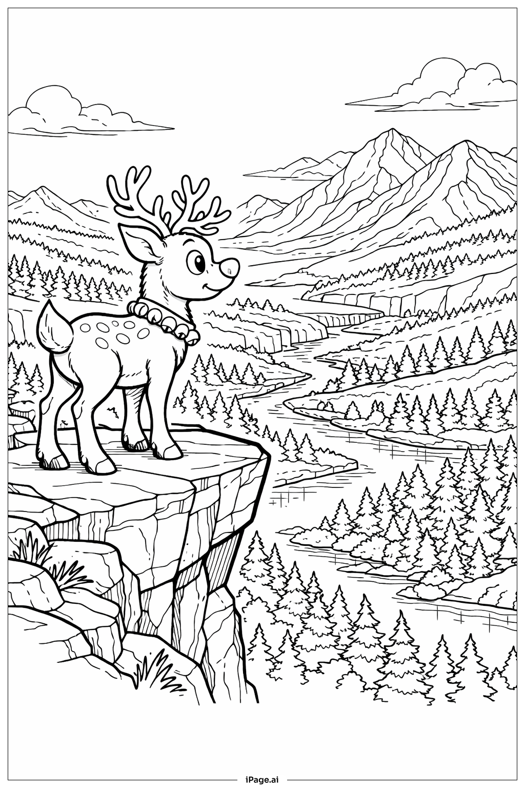 Rudolph debout sur la falaise