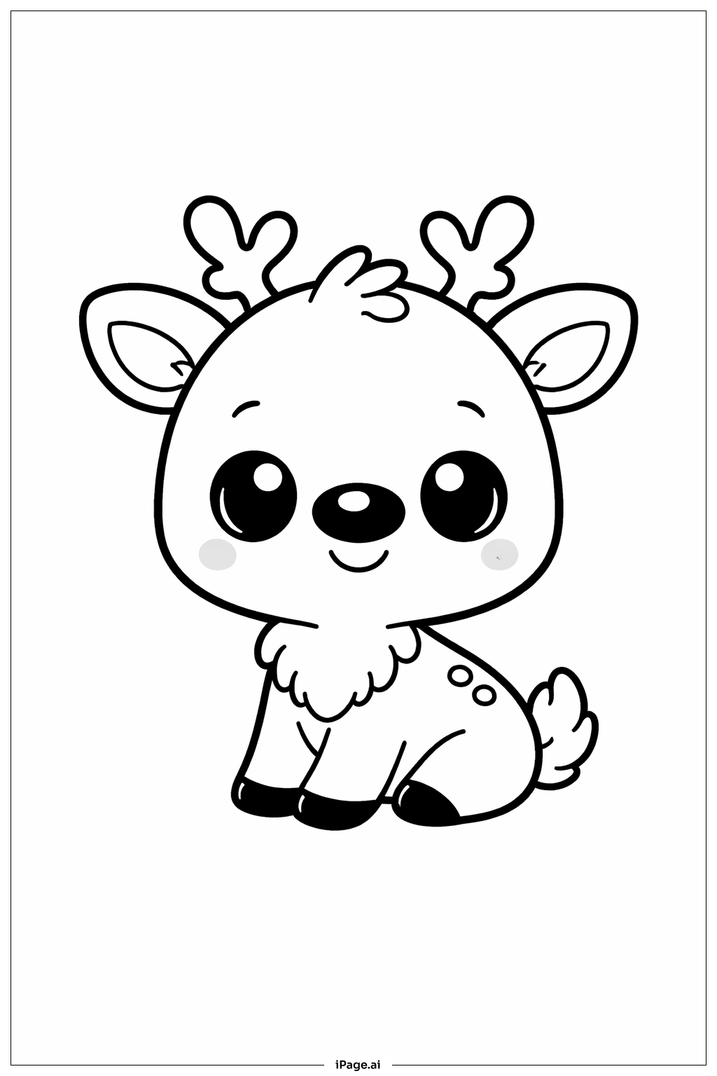  Page de coloriage Rudolph Bébé Minuscule 