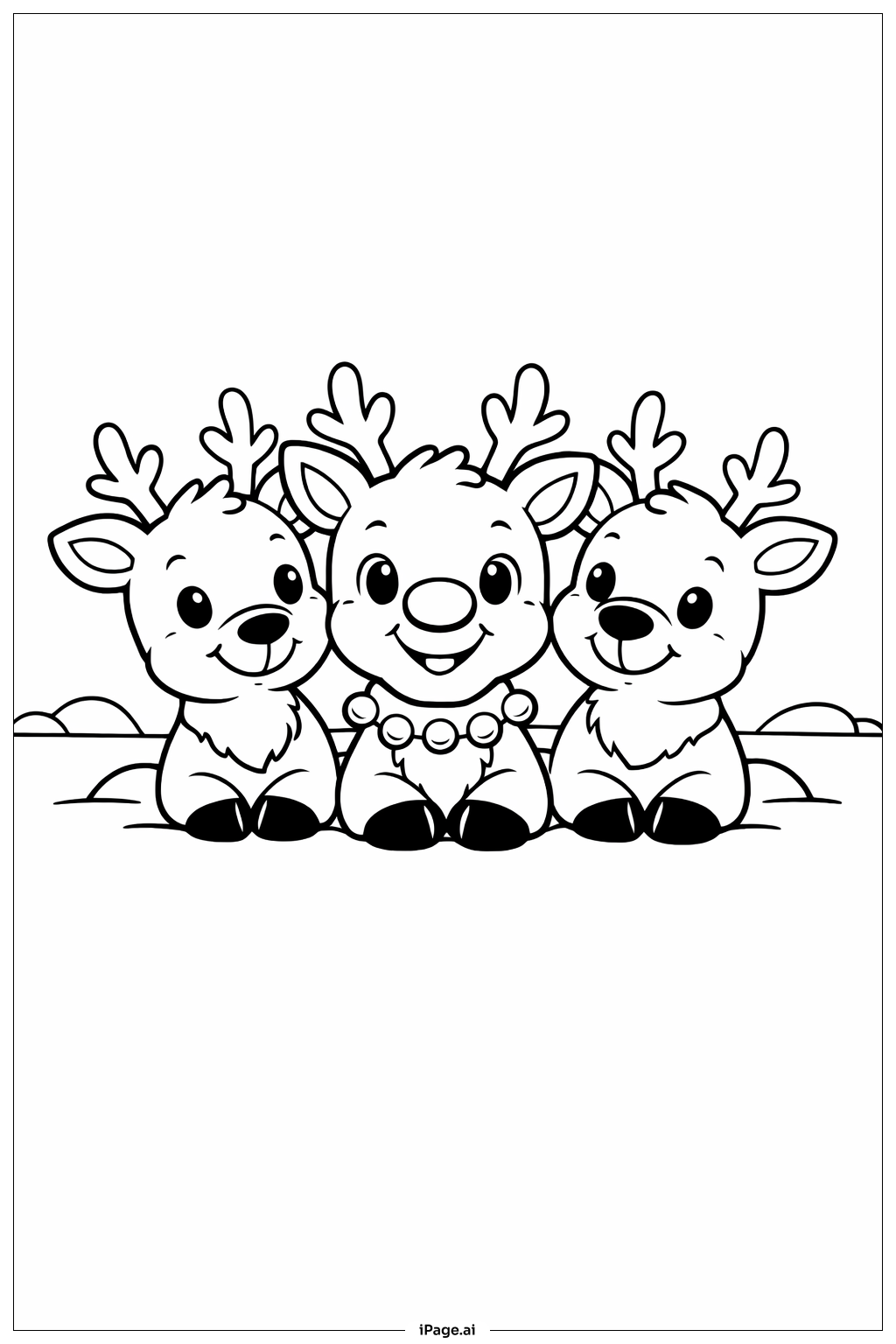  Page de coloriage Rudolph et ses amis 