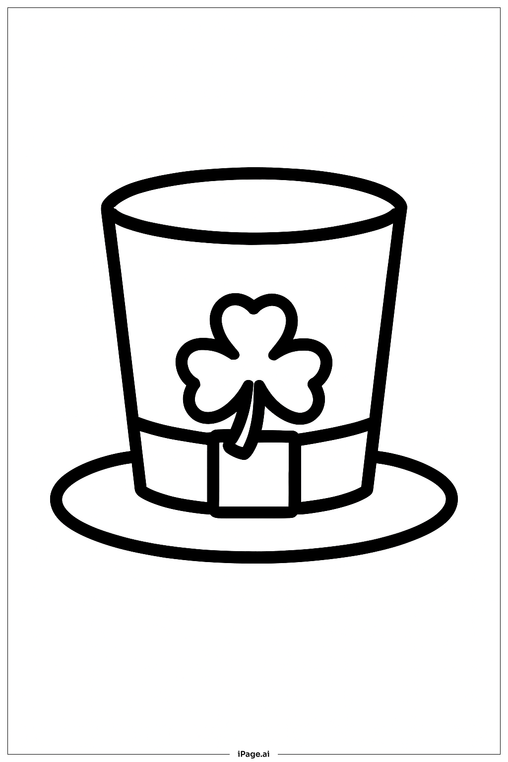  성 패트릭 모자 색칠공부 페이지 