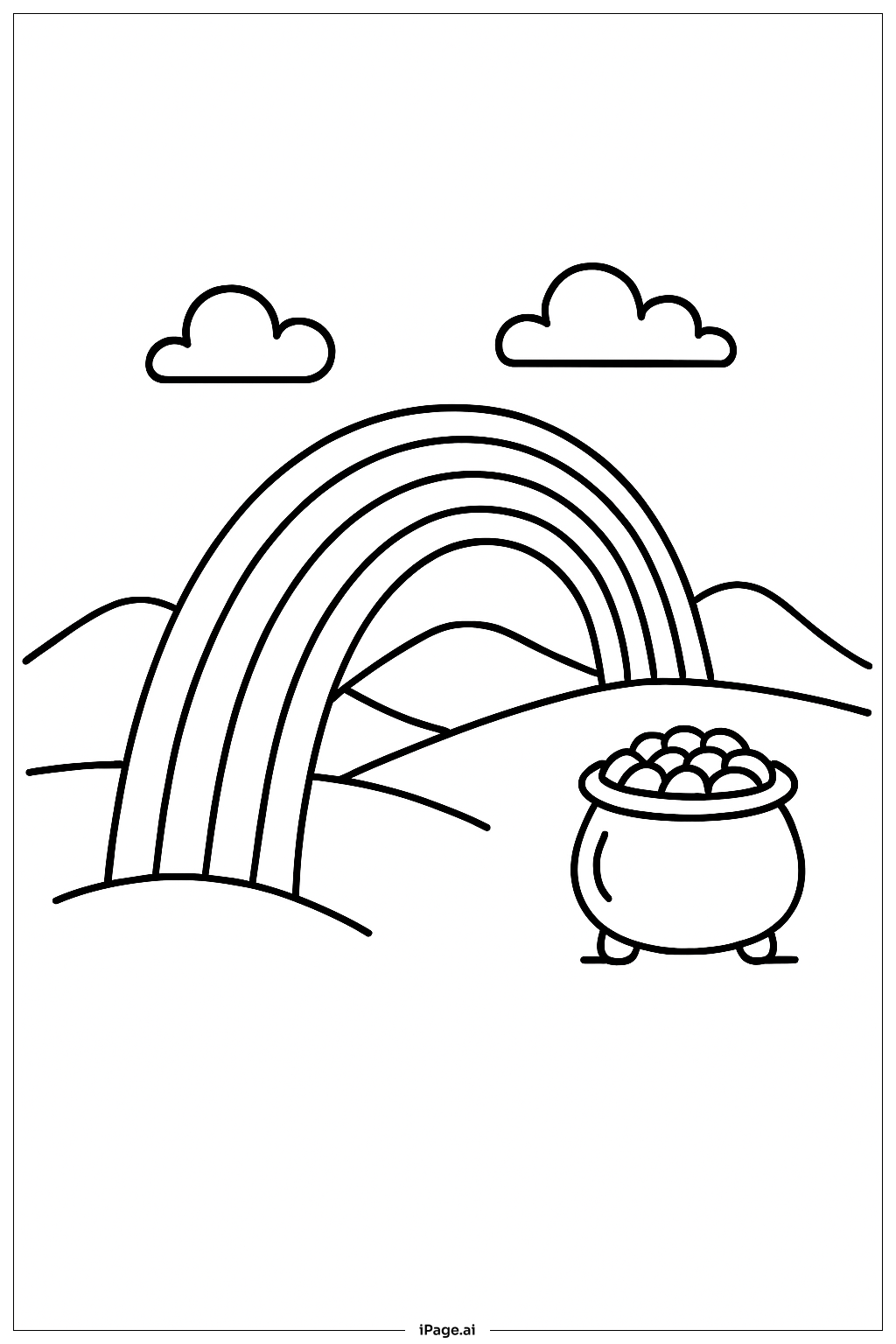  성 패트릭 무지개 다리 색칠공부 페이지 