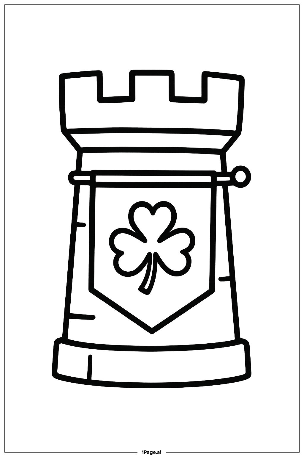  성 패트릭 심플 캐슬 색칠공부 페이지 