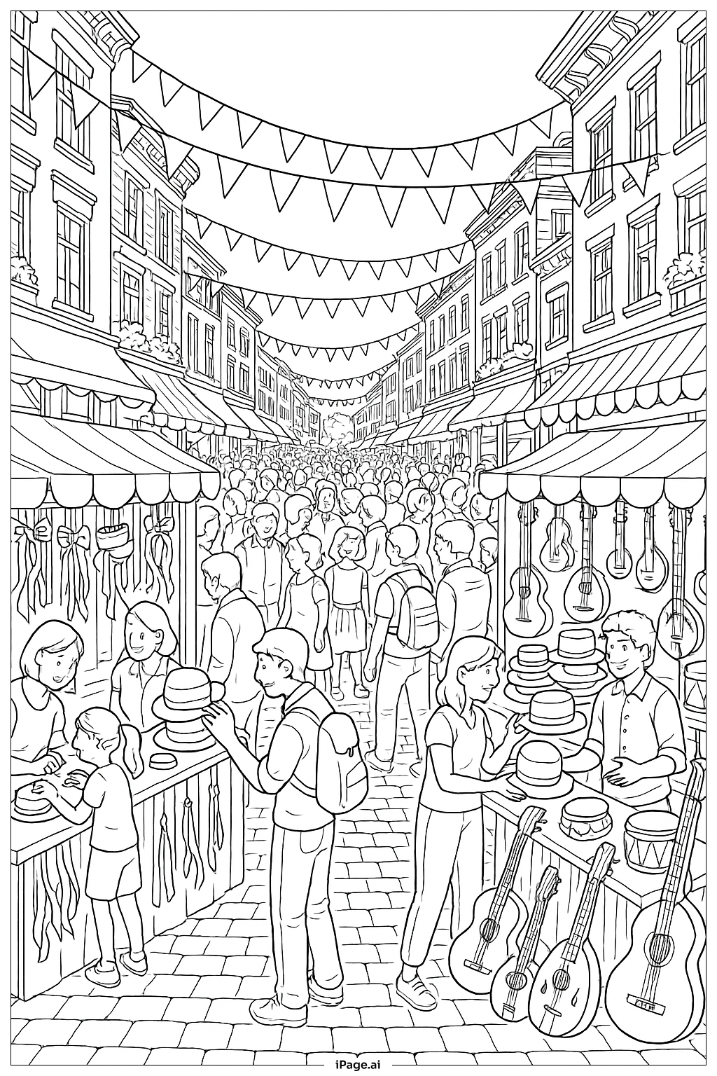  Saint Patricks Day Festival Market Street Coloring Page 