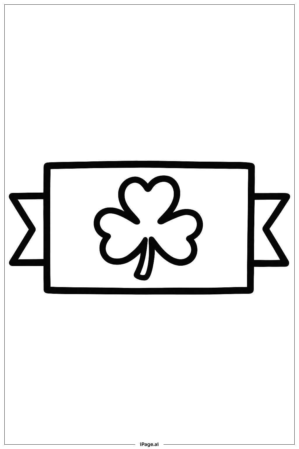 Trang tô màu Băng Rôn Đơn Giản Ngày Lễ Saint Patricks Day