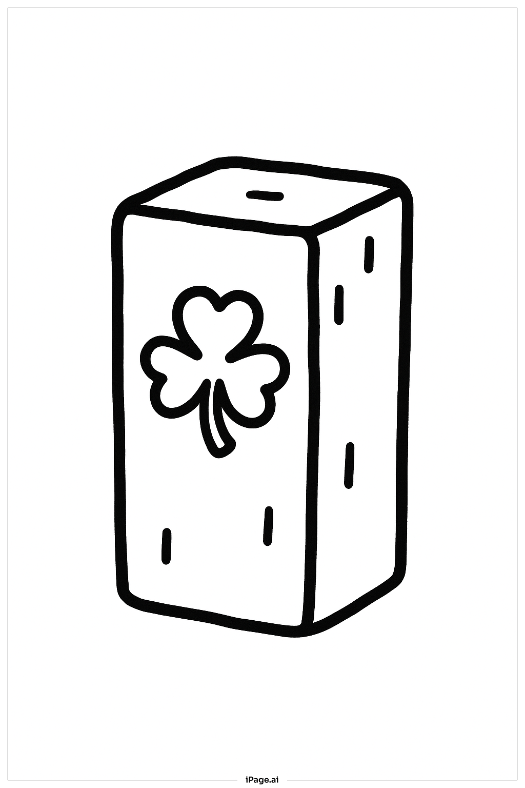  Saint Patricks Day Simple Fence With Shamrock Coloring Page 