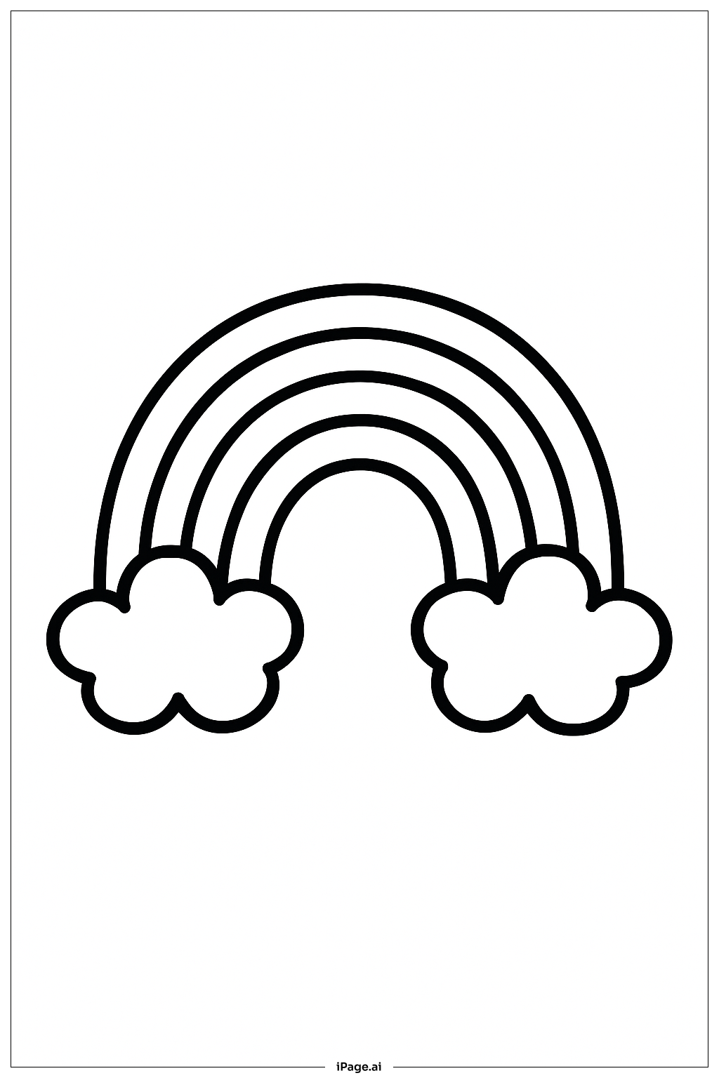  セントパトリックスデーの笑顔の虹の塗り絵ページ 