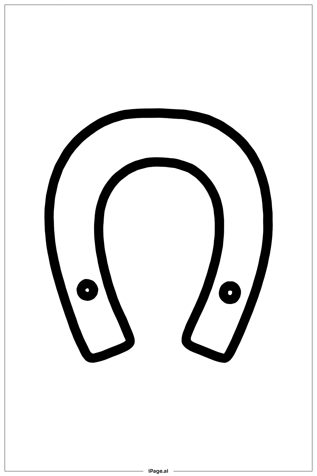  セントパトリックスデーの小さな蹄鉄の塗り絵ページ 