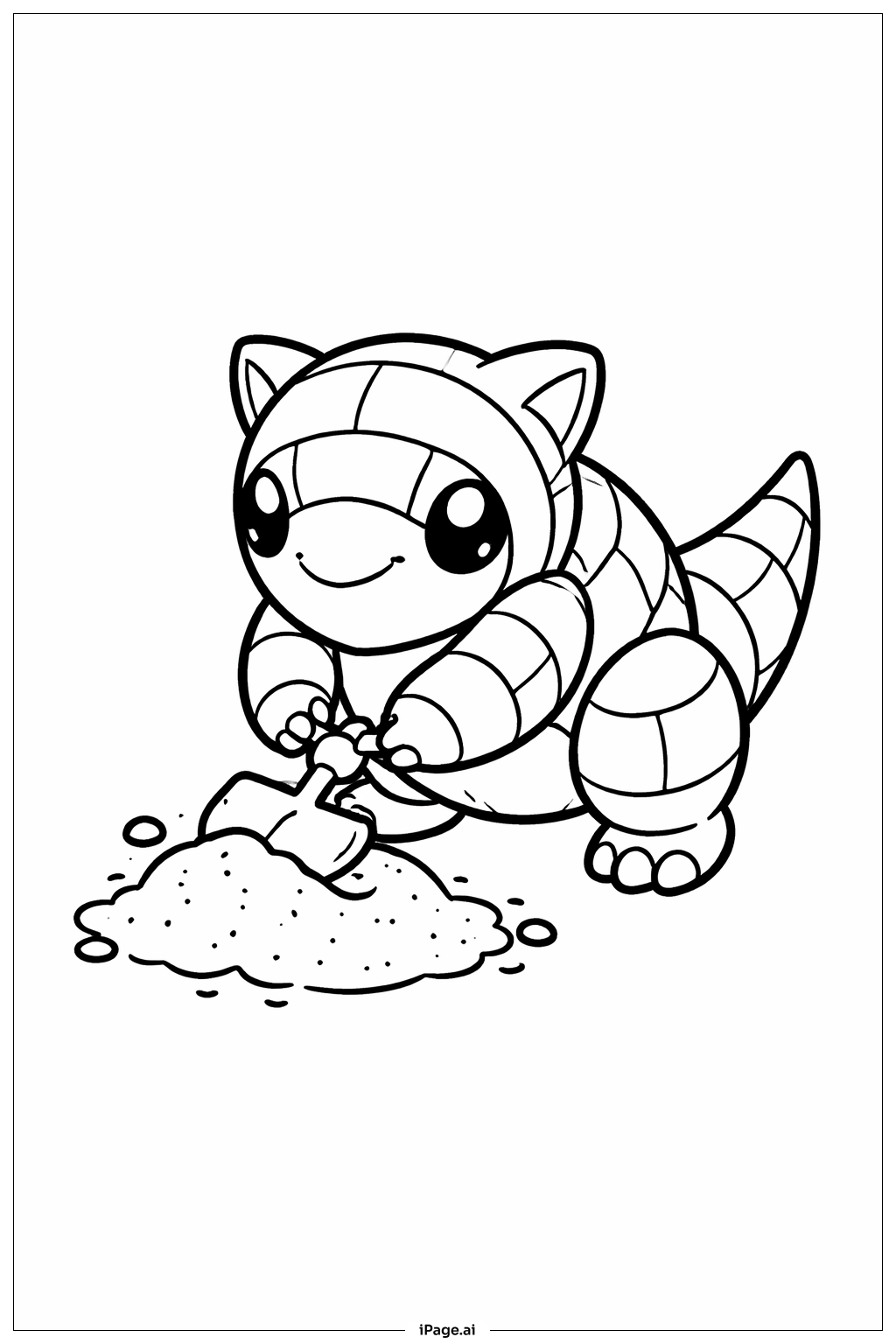  Sandshrew Pokemon Dig Coloring Page 