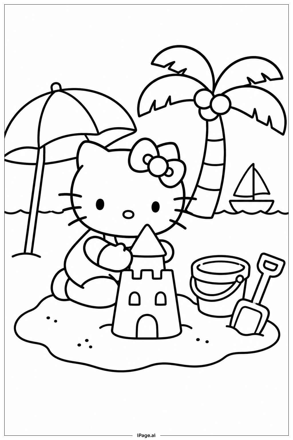 Sanrio Strandtag Ausmalseite