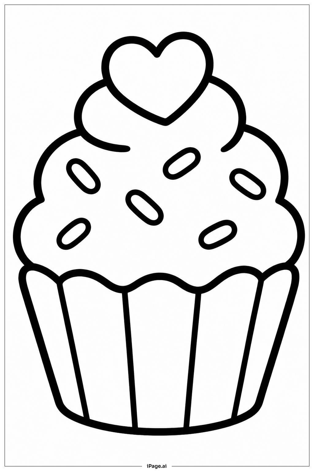 Sanrio Cupcake mit Streuseln Ausmalseite