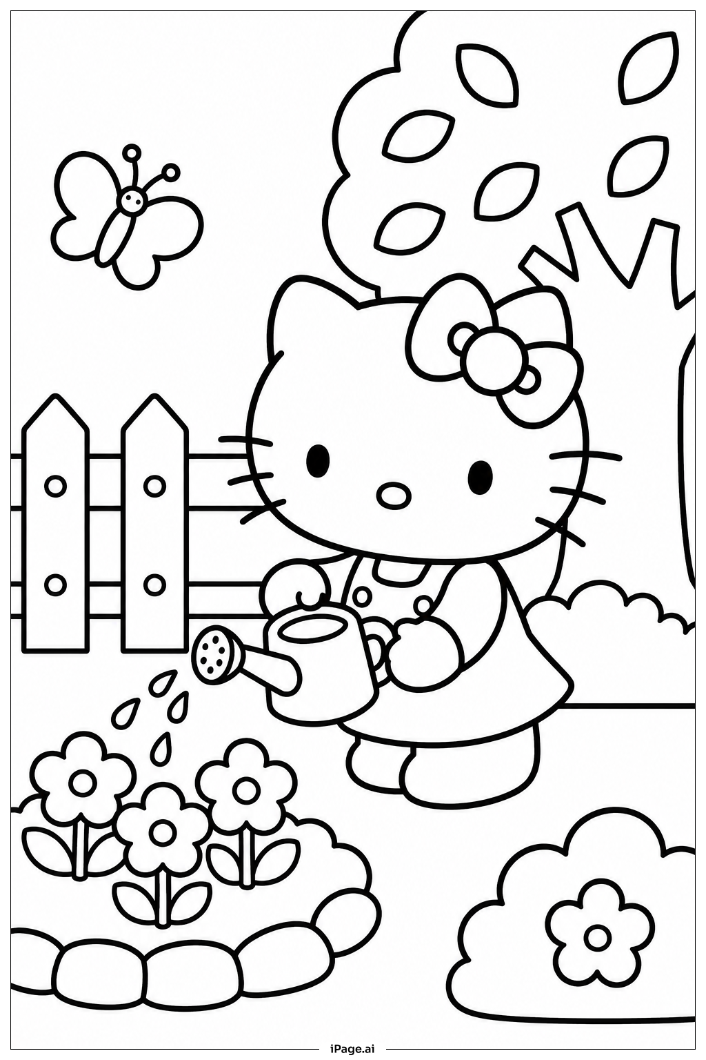 Sanrio Gartenspieldate Ausmalseite