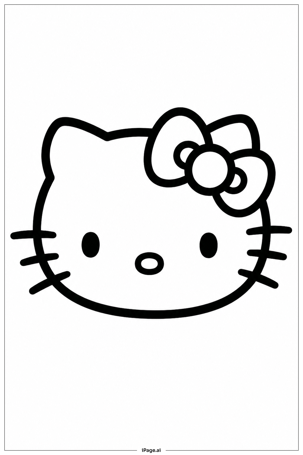 Trang tô màu Khuôn Mặt Hello Kitty Sanrio