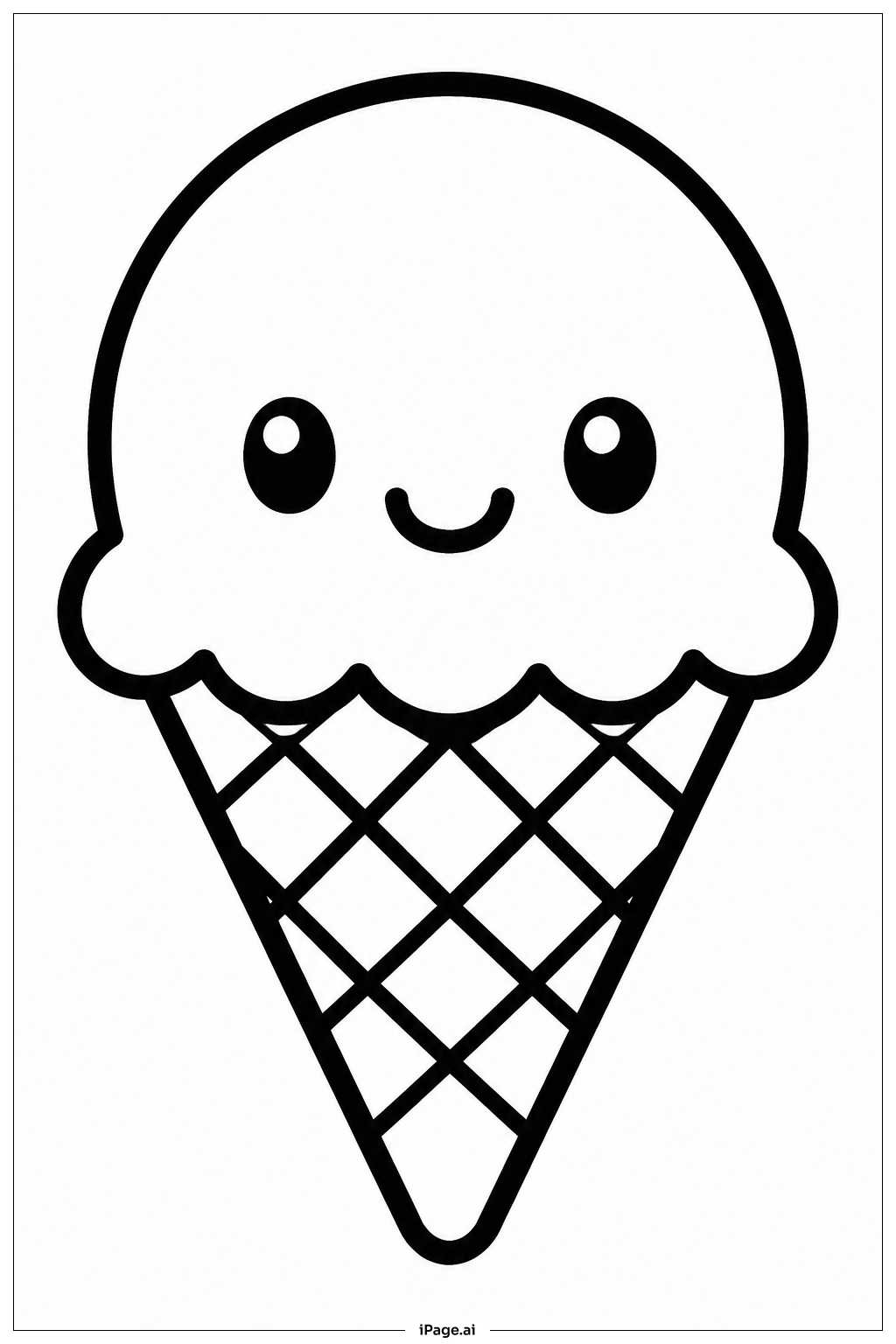 Sanrio Eistüte Ausmalseite