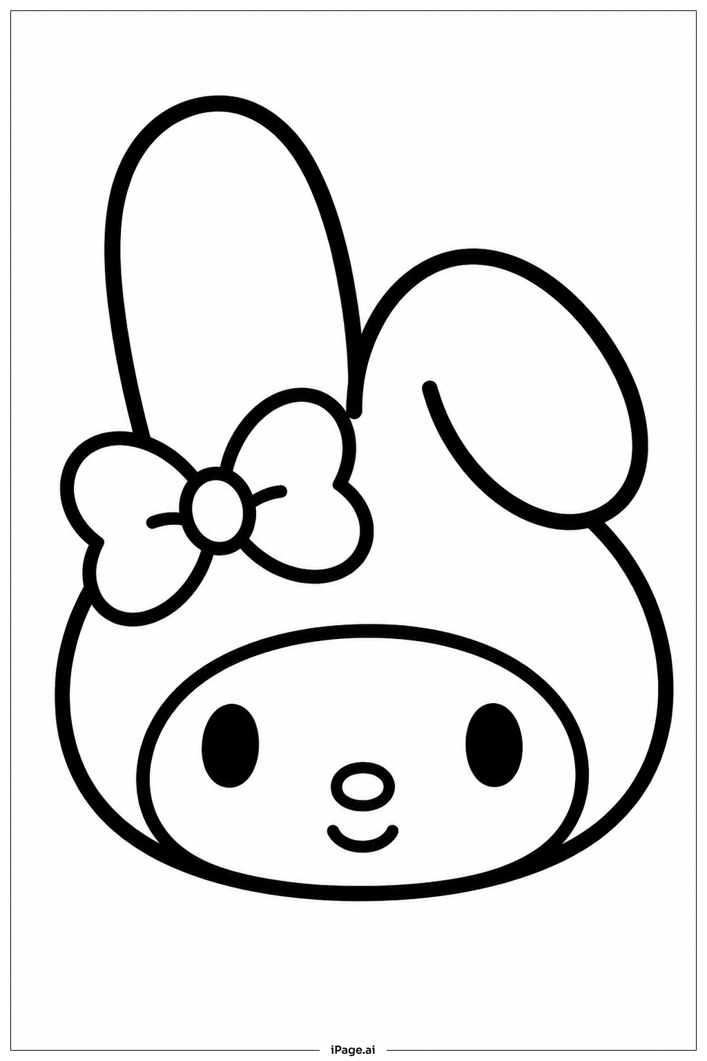 Trang tô màu My Melody Sanrio Với Nơ
