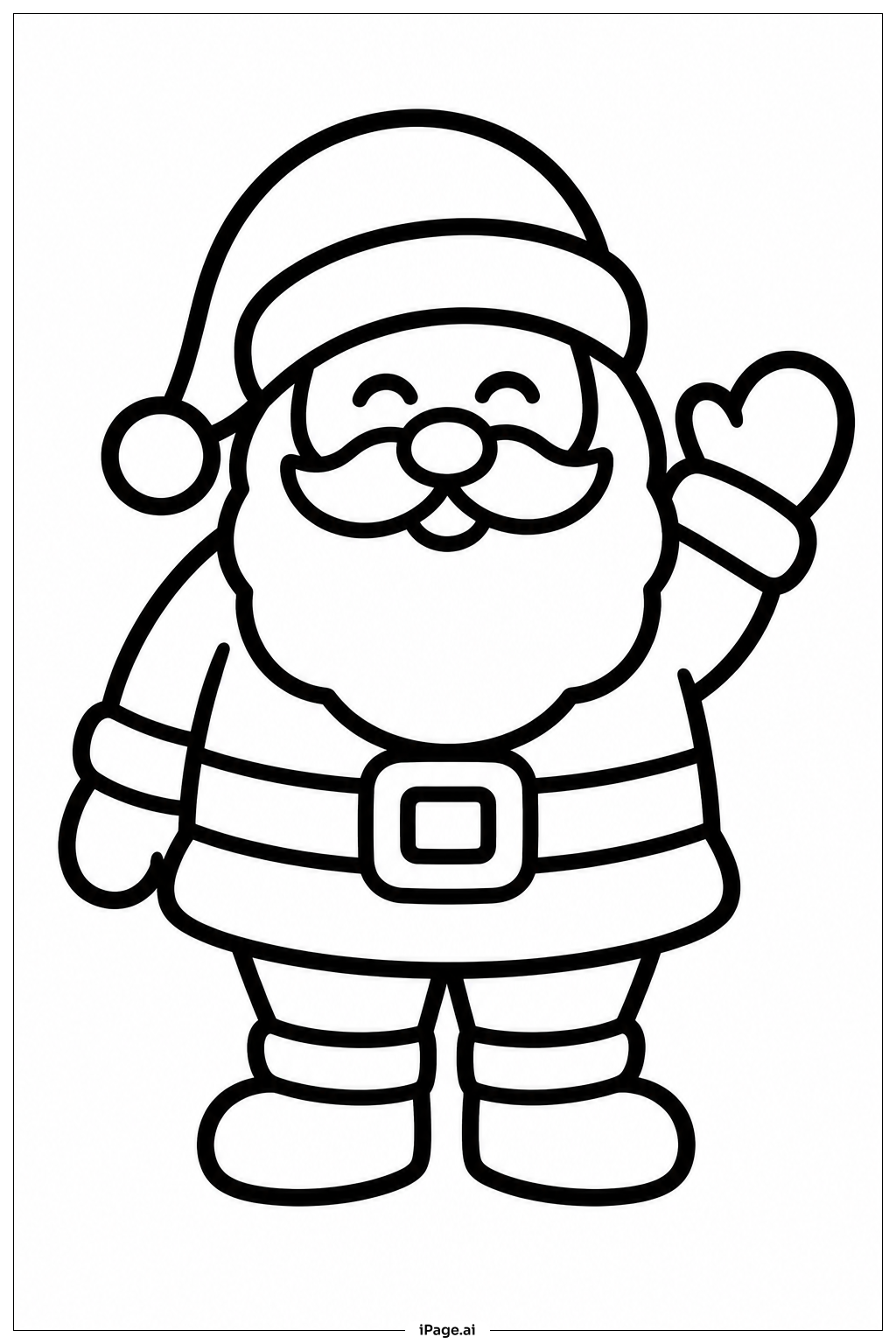 Papai Noel com Fivela de Cinto