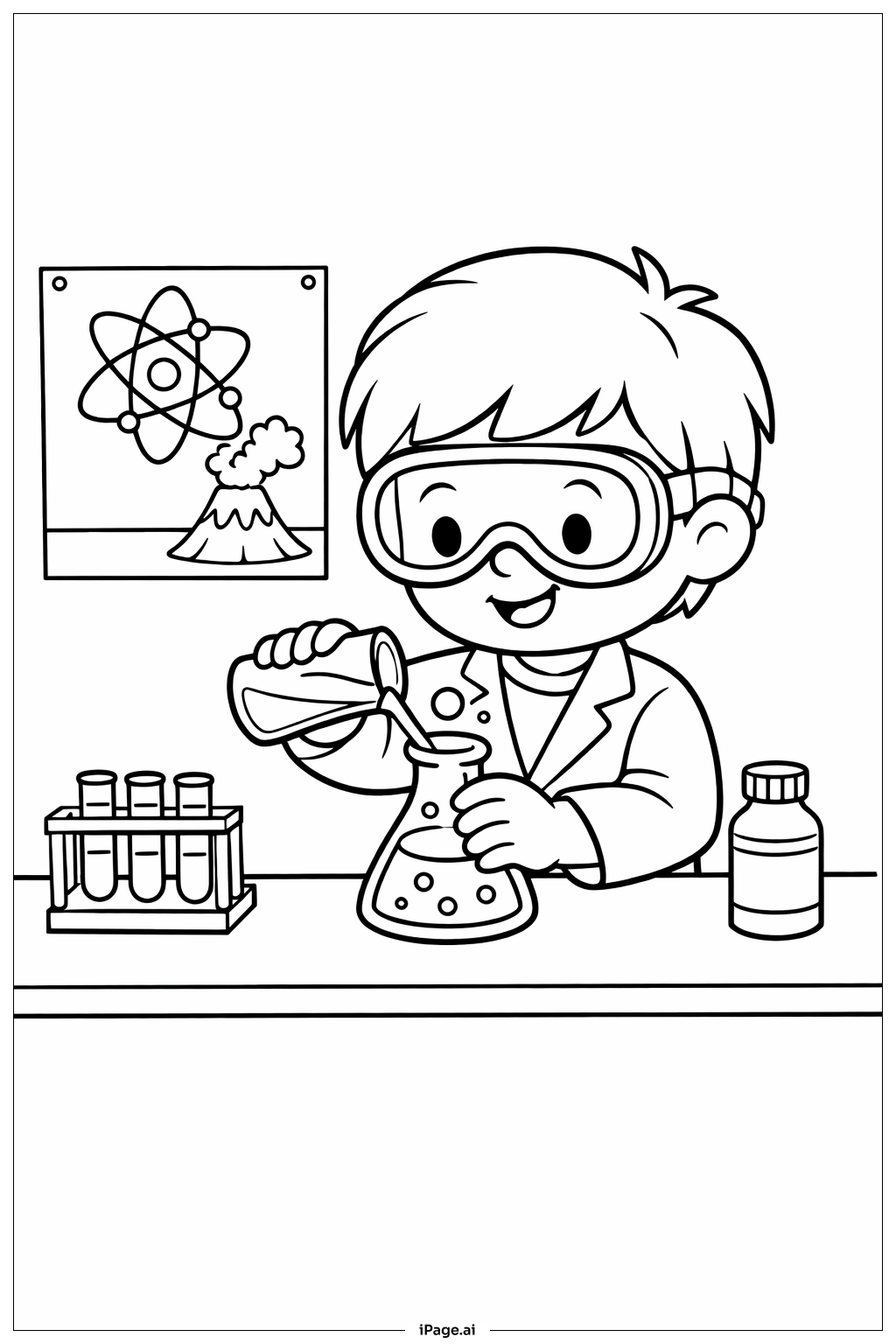  科学课堂实验填色页 