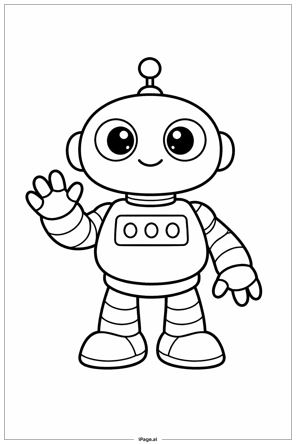  과학 친화 로봇 색칠공부 페이지 