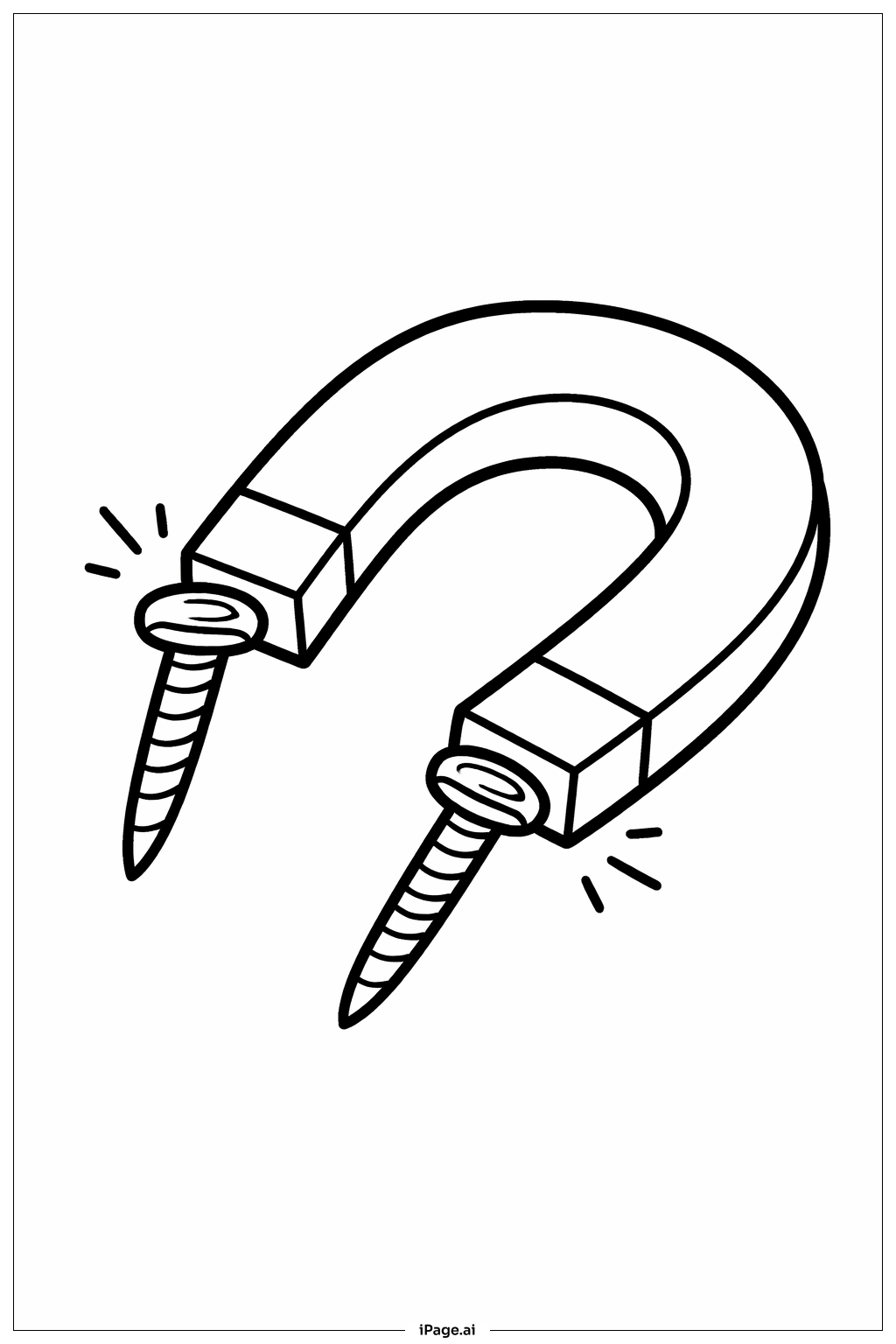  과학 자석 놀이 색칠공부 페이지 