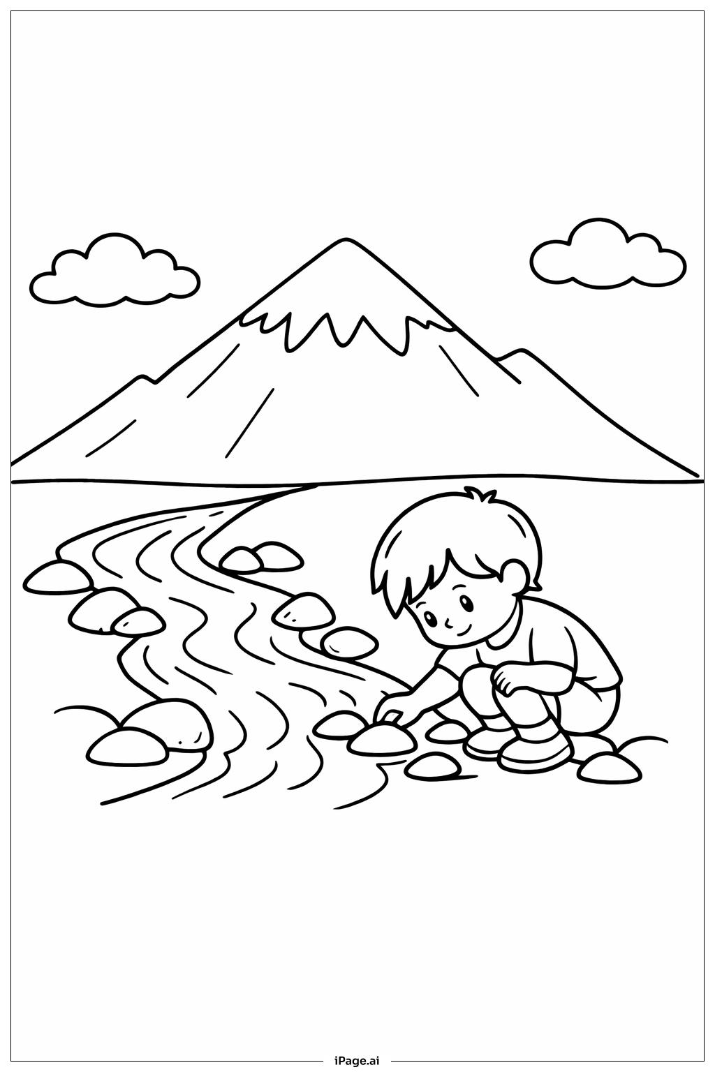  科学山脉侵蚀场景填色页 