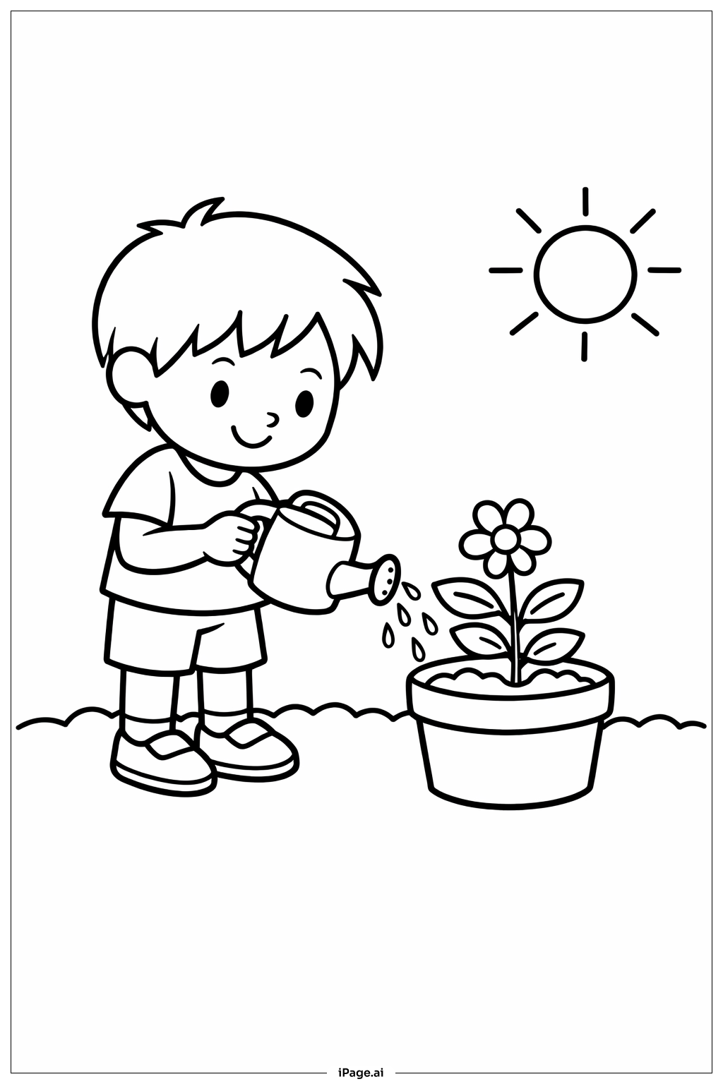  Page de coloriage Étude scientifique de la croissance des plantes 