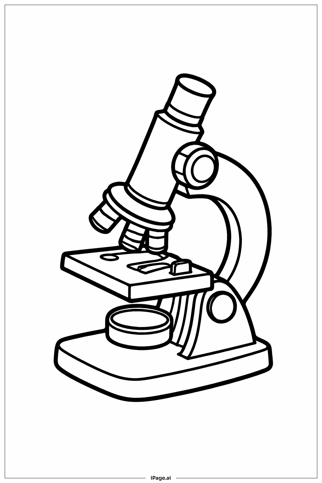  과학 간이 현미경 색칠공부 페이지 