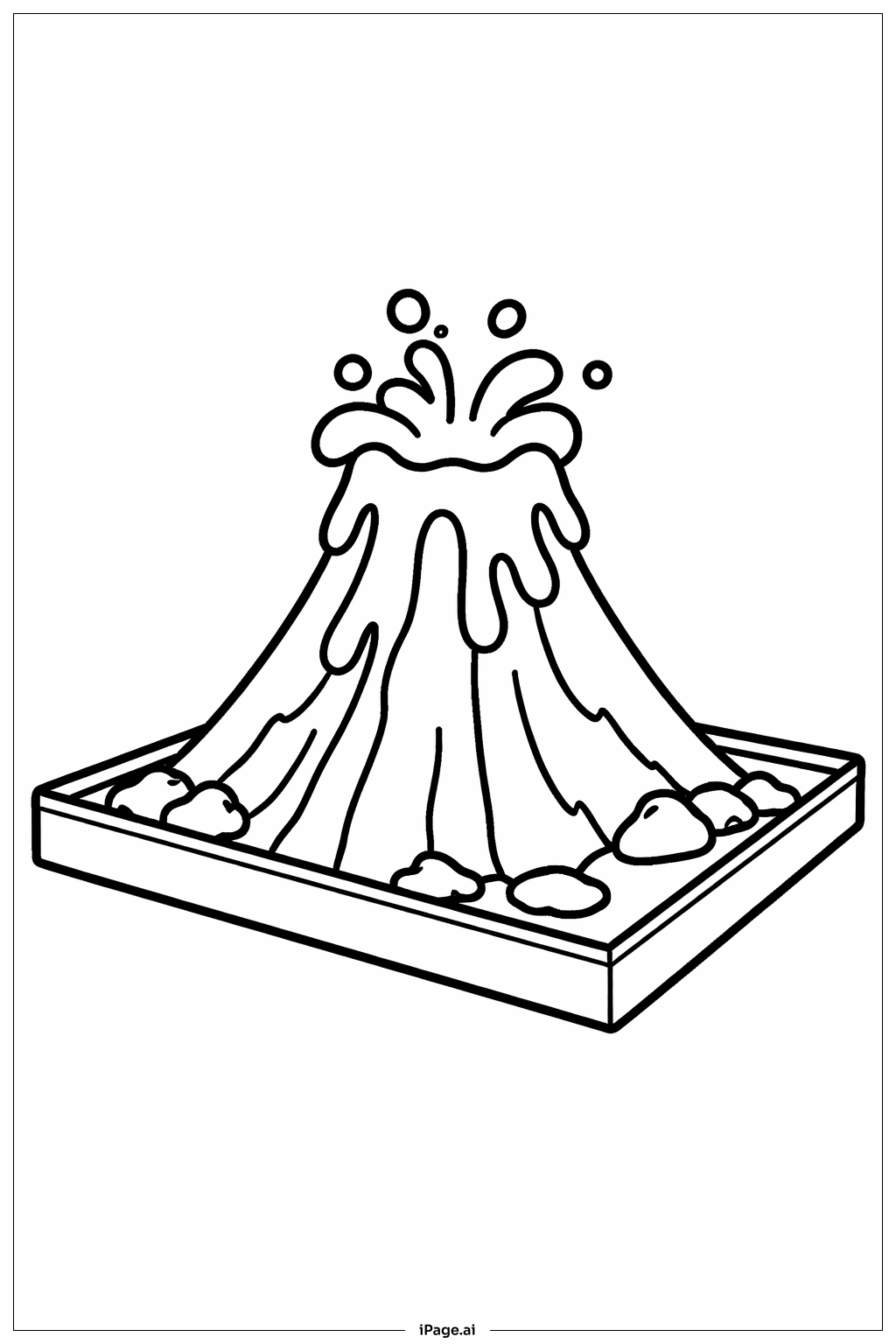  科学火山模型填色页 