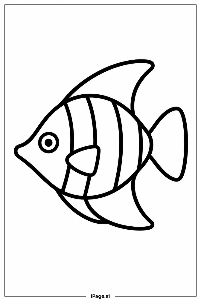 Meeresfisch – Kaiserfisch Ausmalseite