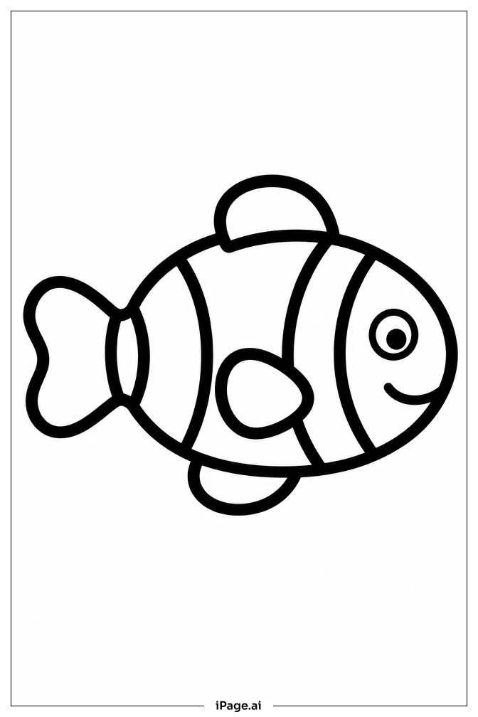 Meerestiere Clownfisch Ausmalseite