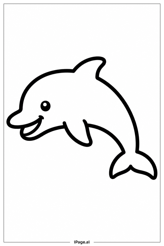 Meerestier Delfin Ausmalseite