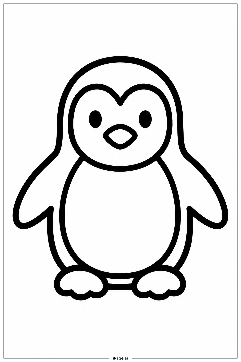 Meeres-Pinguin Ausmalseite