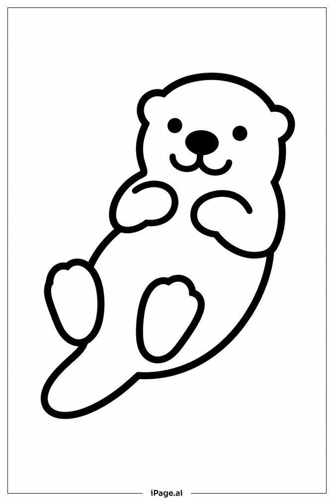 Meerestiere Seeotter Ausmalseite