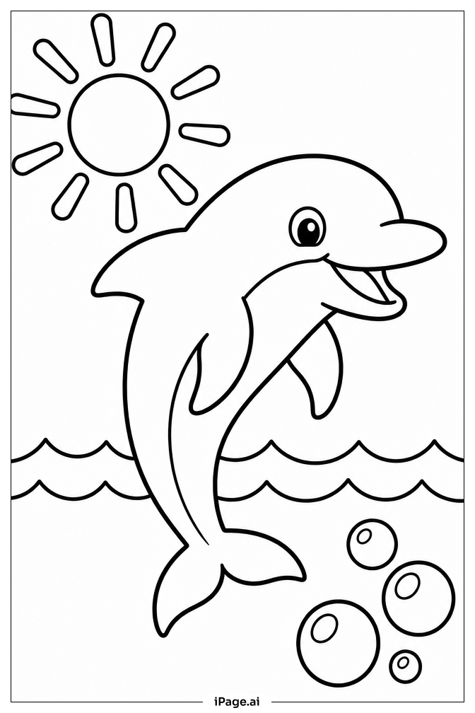 Meerestiere an der sonnenbeschienenen Wasseroberfläche