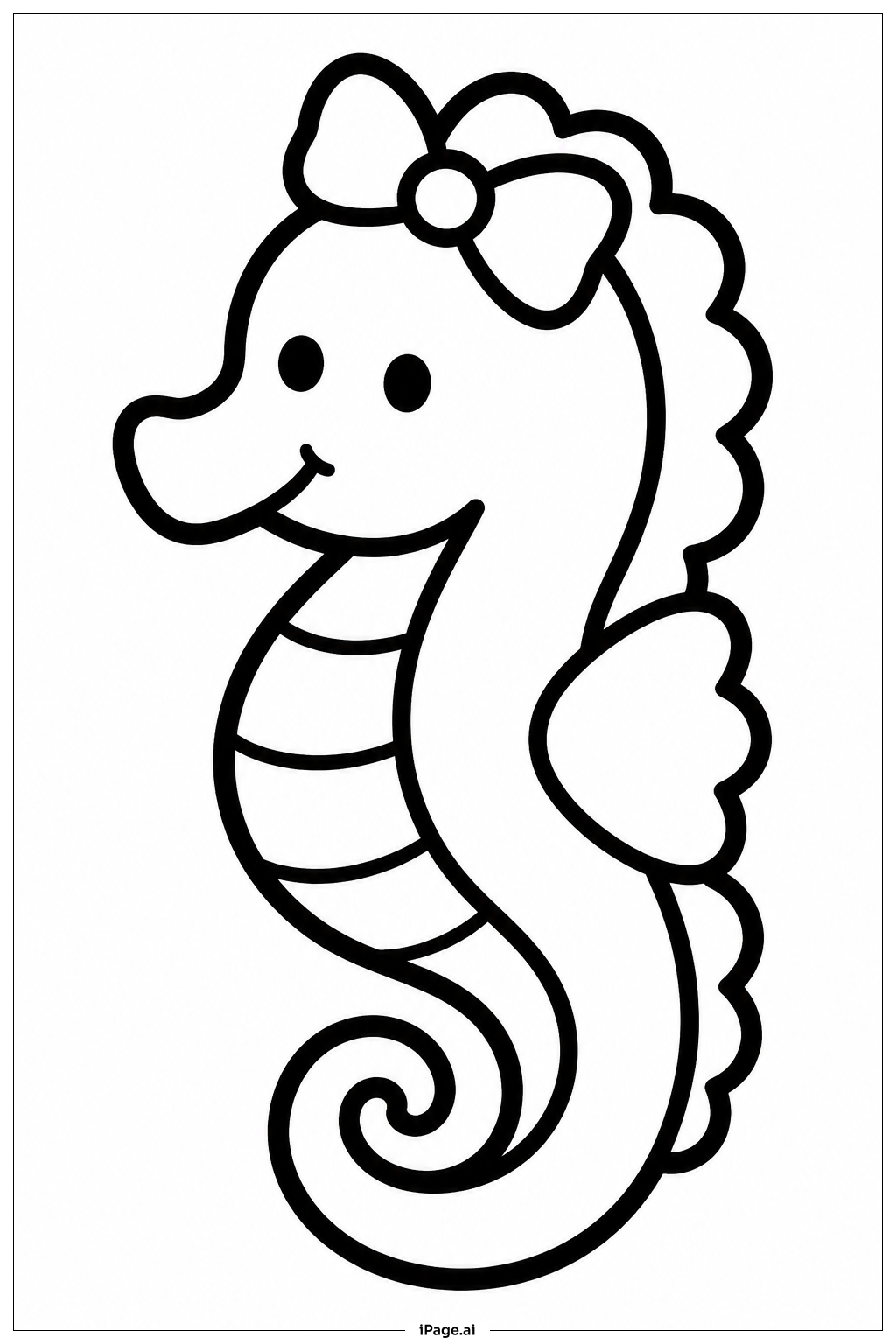 リボンをつけたタツノオトシゴ