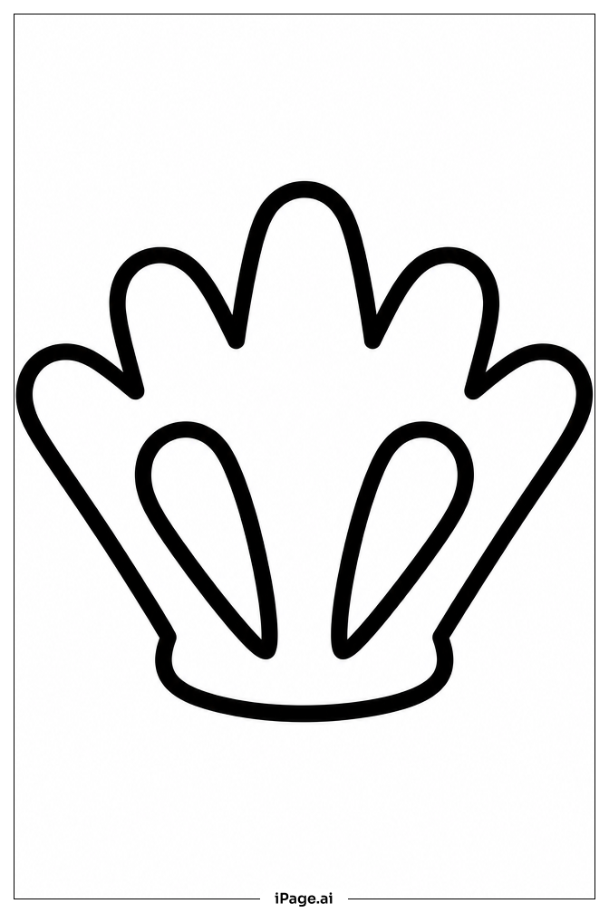 Seashell Crown Coloring Page